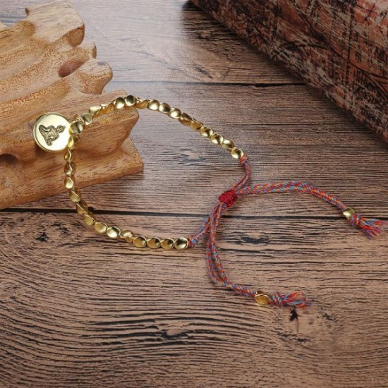 Tibetan Copper Bead Bracelets For Men Women Handmade Braided Buddhist Bracelet Set Lucky Rope Bracelet For Protection Tibetan Copper Bead Bracelets For Men Women Handmade Braided Buddhist Bracelet Set Lucky Rope Bracelet For Protection
